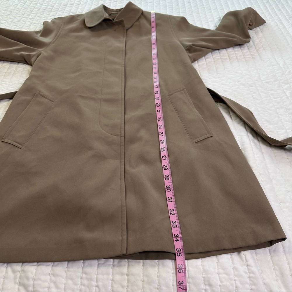 Gallery Women's Tan Belted Trench Coat With Pockets - Picture 4 of 15